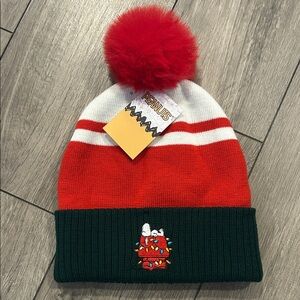 NEW 🆕 Peanuts Festive Christmas Kids Beanie - Red, White, and Green One Size